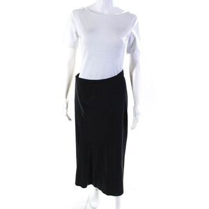 Daniela Bizzi Women's Asymmetric Slit A-line Midi Skirt Gray Size 42
